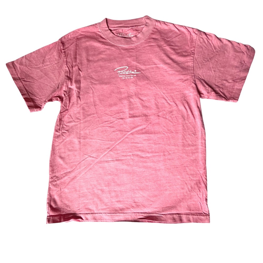 Primitive Skateboarding Pink Acid Wash Cherub P Logo Graphic T-Shirt Mens Medium